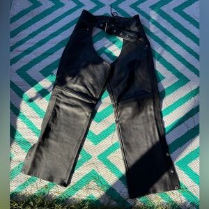 Black Leather Chaps. XXS
